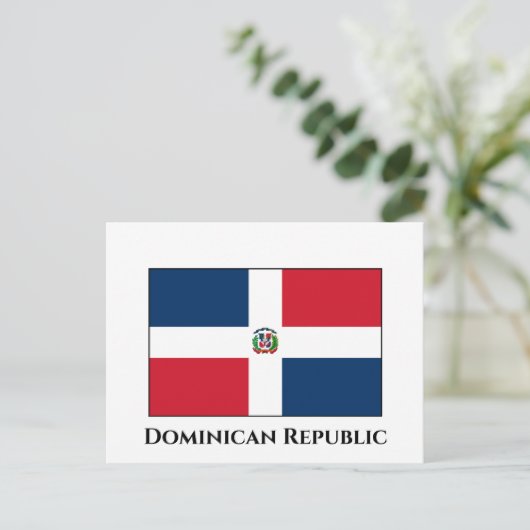 Markering Dominicaanse Republiek Briefkaart (Staand voorkant)