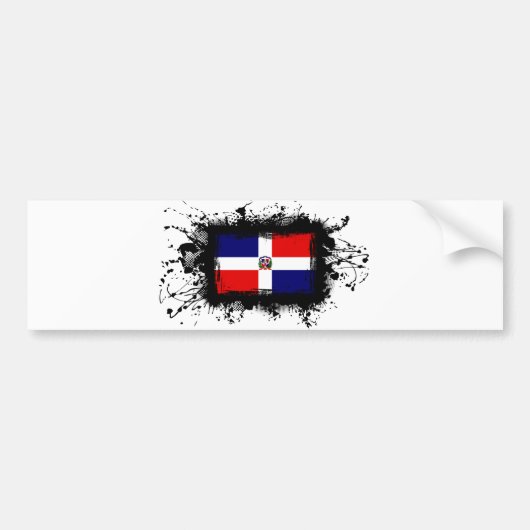 Markering Dominicaanse Republiek Bumpersticker (Voorkant)