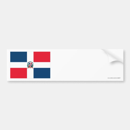 Markering Dominicaanse Republiek Bumpersticker (Voorkant)