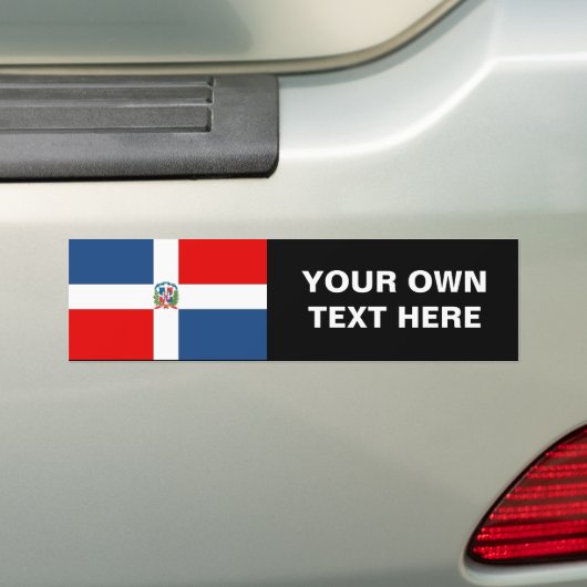 Markering Dominicaanse Republiek Bumpersticker (Op auto)