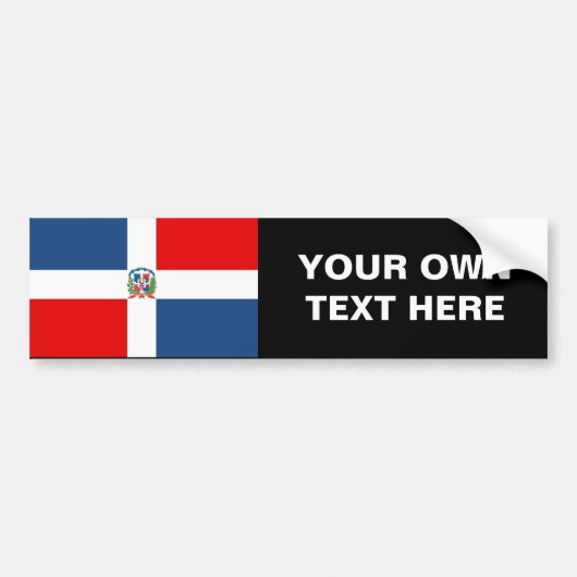 Markering Dominicaanse Republiek Bumpersticker (Voorkant)