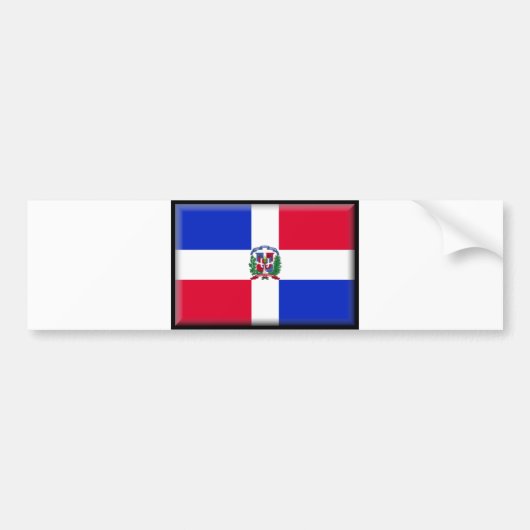 Markering Dominicaanse Republiek Bumpersticker (Voorkant)