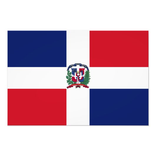 Markering Dominicaanse Republiek Foto Afdruk (Voorkant)
