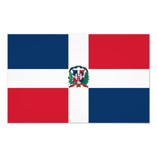 Markering Dominicaanse Republiek Foto Afdruk (Voorkant)