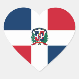 Markering Dominicaanse Republiek Hart Sticker