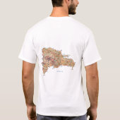 Markering Dominicaanse Republiek + Kaart + Tekst T T-shirt (Achterkant)