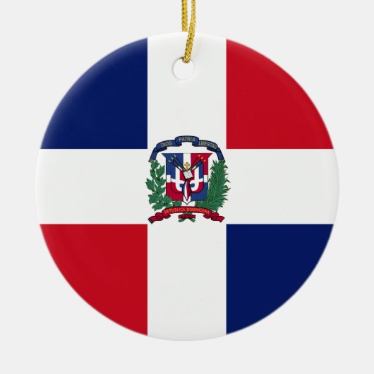 Markering Dominicaanse Republiek Keramisch Ornament (Voorkant)