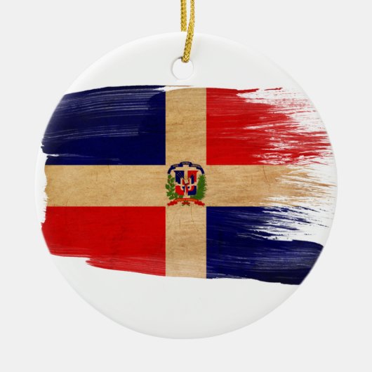 Markering Dominicaanse Republiek Keramisch Ornament (Voorkant)