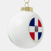 Markering Dominicaanse Republiek Keramische Bal Ornament (Links)