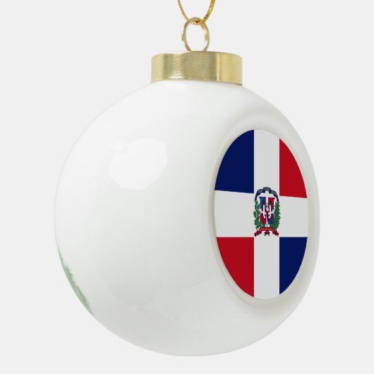 Markering Dominicaanse Republiek Keramische Bal Ornament (Links)