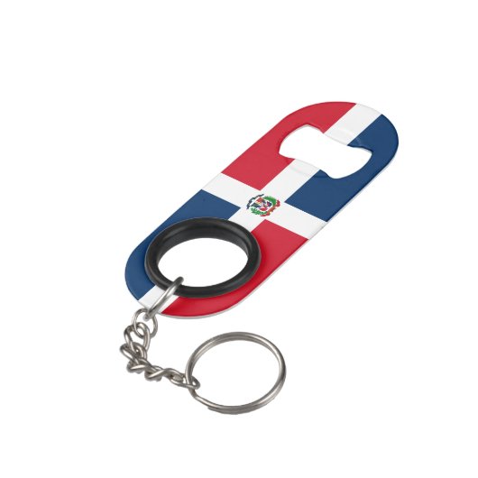 Markering Dominicaanse Republiek Mini Flessenopener (Achterkant Gekanteld)