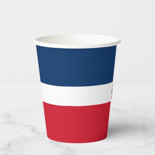 Markering Dominicaanse Republiek Papieren Bekers (Voorkant)