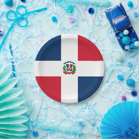 Markering Dominicaanse Republiek Papieren Bordje (Feest)