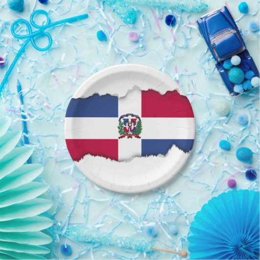 Markering Dominicaanse Republiek Papieren Bordje (Feest)