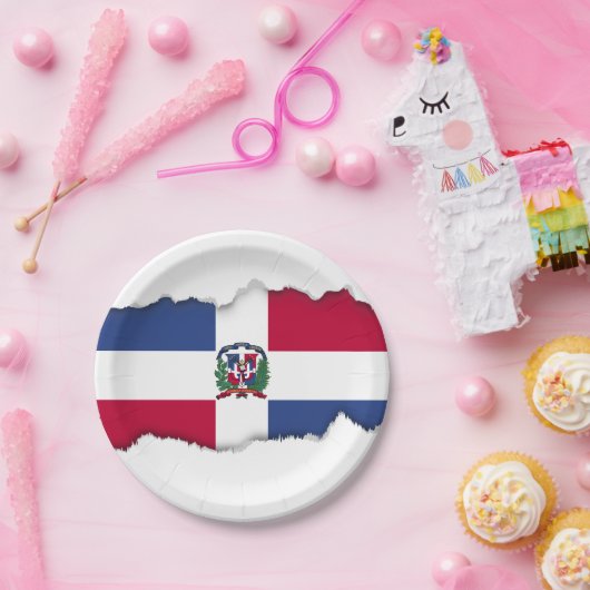 Markering Dominicaanse Republiek Papieren Bordje (Feest)