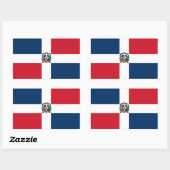 Markering Dominicaanse Republiek Rechthoekige Sticker (Vel)