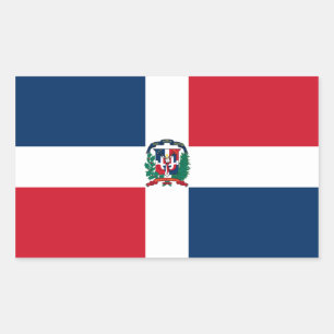 Markering Dominicaanse Republiek Rechthoekige Sticker
