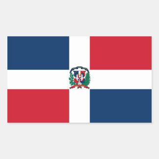 Markering Dominicaanse Republiek Rechthoekige Sticker