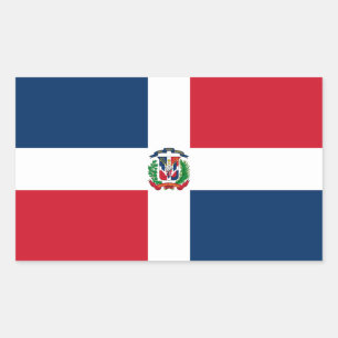 Markering Dominicaanse Republiek Rechthoekige Sticker