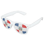 Markering Dominicaanse Republiek Retro Zonnebril (Gekanteld)