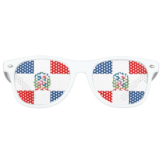 Markering Dominicaanse Republiek Retro Zonnebril (Voorkant)