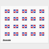 Markering Dominicaanse Republiek Ronde Sticker (Vel)