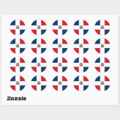 Markering Dominicaanse Republiek Ronde Sticker (Vel)