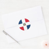 Markering Dominicaanse Republiek Ronde Sticker (Envelop)