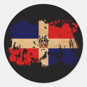 Markering Dominicaanse Republiek Ronde Sticker