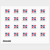 Markering Dominicaanse Republiek Ronde Sticker (Vel)