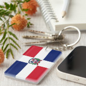 Markering Dominicaanse Republiek Sleutelhanger (Voorkant Rechts)