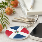 Markering Dominicaanse Republiek Sleutelhanger (Voorkant Rechts)