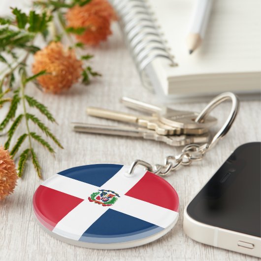 Markering Dominicaanse Republiek Sleutelhanger (Voorkant Rechts)