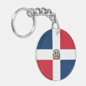 Markering Dominicaanse Republiek Sleutelhanger (Voorkant Links)