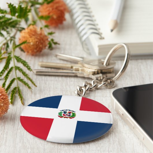 Markering Dominicaanse Republiek Sleutelhanger (Zijkant)