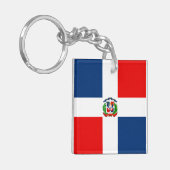 Markering Dominicaanse Republiek Sleutelhanger (Voorkant Links)