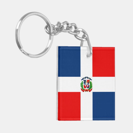 Markering Dominicaanse Republiek Sleutelhanger (Voorkant Links)