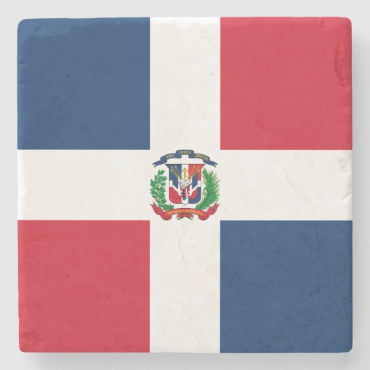Markering Dominicaanse Republiek Stenen Onderzetter (Voorkant)