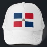 Markering Dominicaanse Republiek Trucker Pet<br><div class="desc">Patriottische vlag van de Dominicaanse Republiek.</div>
