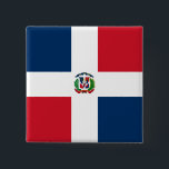 Markering Dominicaanse Republiek Vierkante Button 5,1 Cm<br><div class="desc">wereldwijde vlaggenproducten - Je kunt je eigen tekst toevoegen.</div>