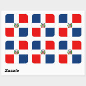 Markering Dominicaanse Republiek Vierkante Sticker (Vel)