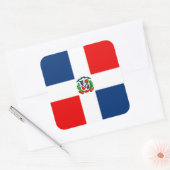 Markering Dominicaanse Republiek Vierkante Sticker (Envelop)