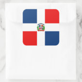 Markering Dominicaanse Republiek Vierkante Sticker (Tas)