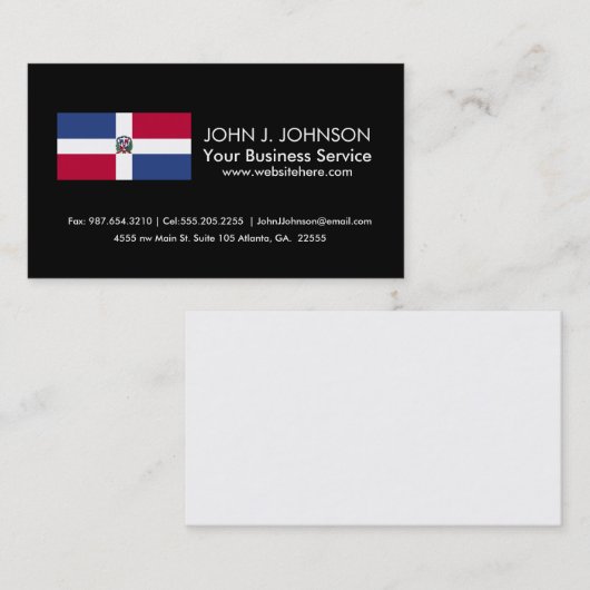 Markering Dominicaanse Republiek Visitekaartje (Voorkant / Achterkant)