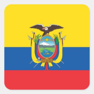 Markering Ecuador Vierkante Sticker