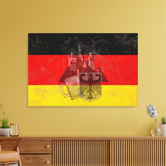 Markering en symbolen van Duitsland ID152 Canvas Afdruk (Insitu (Woonkamer))