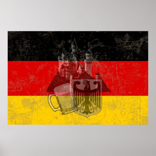 Markering en symbolen van Duitsland ID152 Poster (Voorkant)