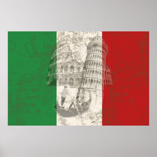 Markering en symbolen van Italië ID157 Poster (Voorkant)