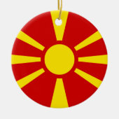 Markering Macedonië Keramisch Ornament (Voorkant)