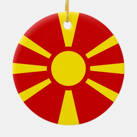 Markering Macedonië Keramisch Ornament (Achterkant)